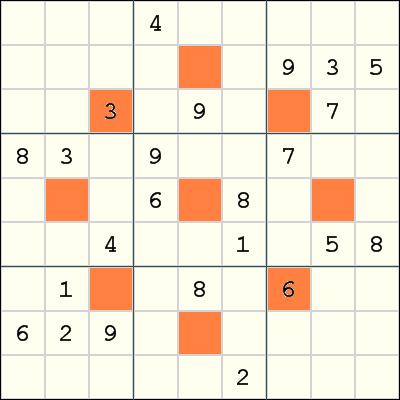 Asterisk Sudoku - Fácil 